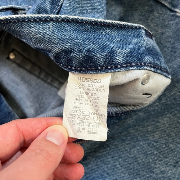 VTG Beverly Hills Polo Club Carpenter Jeans Blue Heavyweight Denim Workwear Y2K - Picture 5 of 13